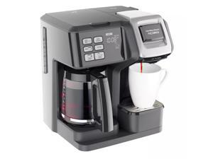 Hamilton Beach FlexBrew 2-Way Coffee Maker, Single Serve and Full Coffee Pot, Compatible with Single Serve Pods or Ground Coffee, Programmable, Model 49954 Hamilton Beach FlexBrew 2-Way Coffee Maker, Single Serve and Full Coffee Pot, Compatible with Single Serve Pods or Ground Coffee, Programmable, Model 49954