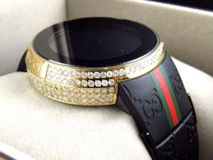 Mens I-Gucci Digital Gold Diamond Watch YA114207 (6.5 Ct) Mens I-Gucci Digital Gold Diamond Watch YA114207 (6.5 Ct)
