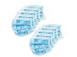 Kids Disposable Face Mask 100PCS Blue Cute Face Cover for Boys and Girls,Design for Ages 4-12 Children Kids Disposable Face Mask 100PCS Blue Cute Face Cover for Boys and Girls,Design for Ages 4-12 Children