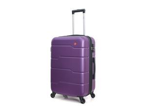 DUKAP Hardside 24 Inch Medium Luggage with Ergonomic Handles and TSA Lock, Rodez Collection Travel Suitcase with Four Spinner Wheels and Studs, Purple