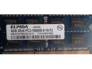ELPIDA 4GB 204P PC3-10600 CL9 16C 256X8 DDR3-1333 2RX8 1.5V SODIMM RFB, ELPIDA, CRH, EBJ41UF8BCS0-DJ-F