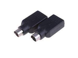 Black 2pcs/lot USB Female To PS2 PS/2 Male Converter Adapter Keyboard Mouse Mice USB To PS/2 Converter Black 2pcs/lot USB Female To PS2 PS/2 Male Converter Adapter Keyboard Mouse Mice USB To PS/2 Converter