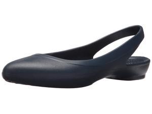 crocs thea slingback flats black