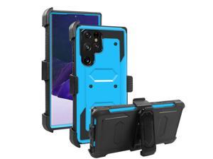 Mignova for Samsung Galaxy S22 Ultra 5G Phone Case Full-Body Protective with Kickstand Belt Clip Dustproof Anti-Scratch Armor Phone Case Cover Samsung Galaxy S22 Ultra 6.8 inch 2022 Blue