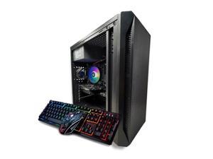 Odyssey Essentials 2022 Mid Tower Custom Gaming PC, RGB LED Gaming Case, Intel Core i5-6500 3.2GHz, 16GB RAM, 512GB SSD, AMD RX 550, Wi-Fi, Windows 10 Grade A