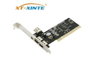 XT-XINTE PCI 1394A video capture card 4 Ports (3+1) Controller Card Extension Adapter PCI 3x 6 Pin 1x 4 Pin with IEEE 1394 Cable XT-XINTE PCI 1394A video capture card 4 Ports (3+1) Controller Card Extension Adapter PCI 3x 6 Pin 1x 4 Pin with IEEE 1394 Cable