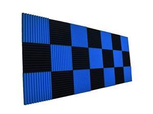 24 Pcs Acoustic Panels,Soundproofing Foam,Acoustic Tiles for Studio,Foam Sound Wedges 2.5 x 30 x 30cm,Blue&Black 24 Pcs Acoustic Panels,Soundproofing Foam,Acoustic Tiles for Studio,Foam Sound Wedges 2.5 x 30 x 30cm,Blue&Black