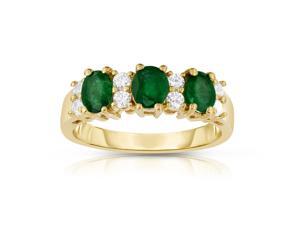 Noray Designs 14K Yellow Gold Oval Emerald & Diamond (1/4 Ct, G-H Color, SI2 Clarity) Ring Noray Designs 14K Yellow Gold Oval Emerald & Diamond (1/4 Ct, G-H Color, SI2 Clarity) Ring