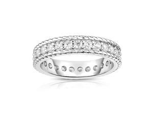Noray Designs 14K White Gold Diamond (0.65 Ct, G-H Color, SI2 Clarity) Twisted Eternity Ring