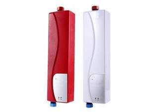 Electric Tankless Water Heater 3000W Elegant Instant Shower Hot Water Heater Electric Indoor for Bathroom EU Plug Red/White Electric Tankless Water Heater 3000W Elegant Instant Shower Hot Water Heater Electric Indoor for Bathroom EU Plug Red/White