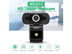 ESCAM WEB03 USB Webcam Full HD 1080P With Noise Cancellation Microphone Skype Streaming Live Camera For Computer
