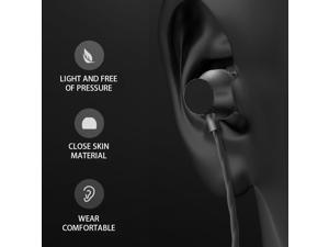 Lenovo QF-320-auriculares intrauditivos con cables, auriculares de graves pesados de 3,5mm con Control por cable y micrófono para juego para teléfono y música