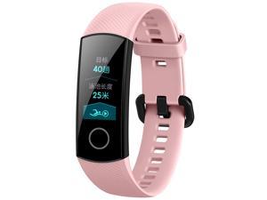 Original Huawei Honor Band 4 Smart Wristband Amoled Color 0.95" Touchscreen Swim Pink Colour Posture Detect Heart Rate Sleep Snap(standard version)