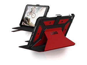 UAG iPad 10.2-inch (9th Gen, 2021),(8th Gen, 2020) & (7th Gen, 2019) Case, Metropolis Rugged Heavy Duty Protective Cover Multi-Angle Viewing Folio Stand with Pencil Holder, Magma