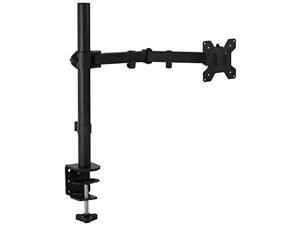Mount-It! Single Monitor Arm Mount | Motion Height Adjustable Articulating Tilt | Fits 19-27 Inch Screens