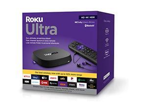 Roku Ultra 2020 | Streaming Media Player HD/4K/HDR/Dolby Vision with Dolby Atmos, Bluetooth, and Roku Voice Remote with Headphone Jack and Personal Shortcuts, Includes Premium HDMI Cable