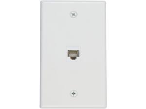Buyer's Point 1 Port Cat6 Ethernet Wall Plate, Female-Female White -1 Pack Buyer's Point 1 Port Cat6 Ethernet Wall Plate, Female-Female White -1 Pack