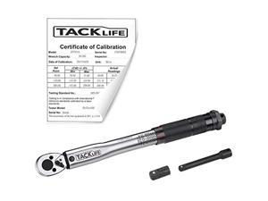 TACKLIFE Torque Wrench 1/4-inch Drive 20-200lb-in/2.26-22.6Nm, Chromium Vanadium Alloy Steel Material with 2.95-Inch Extension Bar, 3/8" Reducer HTW4A