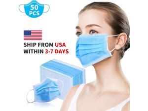 50 Pack - Disposable Face Masks - Comfortable and Thick