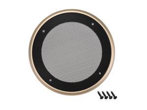 uxcell 3 inches Speaker Grill Mesh Decorative Circle Woofer Guard Protector Cover Audio Accessories Golden 