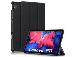 Epicgadget Lenovo Tab P11 11 inch Case 2020 (Model: TB-J606F TB-J606X) - Slim Lightweight Smart PU Leather Cover Tri-fold Stand Case Hard Shell Cover for Lenovo Tab P11 11" Android Tablet (Black)