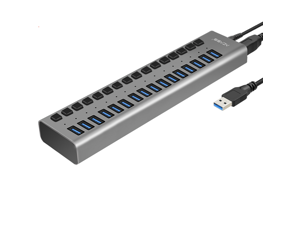 Acasis 16-port USB3.0 Splitter with 12V 6A Power Supply Cord Extension HUB Acasis 16-port USB3.0 Splitter with 12V 6A Power Supply Cord Extension HUB
