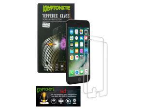 KRYPTONITE iPhone 7 plus Tempered Glass Screen Protector 2 Pack  25D Round Edge 9H HardnessRetail Package