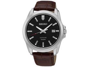 SEIKO SGEH49P2,men's quartz,stainless case,leather strap,sapphire crystal,100m WR,SGEH49 SEIKO SGEH49P2,men's quartz,stainless case,leather strap,sapphire crystal,100m WR,SGEH49