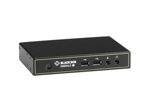 Black Box Emerald™ SE DVI KVM-over-IP Matrix Switch Receiver - Single Head, Full HD DVI, VUSB 2.0, Serial, Audio