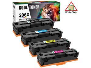 1x Set1B1C1Y1M 206X W2110X Toner Compatible With Chip HP LaserJet M283fdw M282 M283 M255