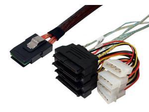 0.5m SFF-8087 to SFF-8482 x 4 Fanout SAS Cable 0.5m SFF-8087 to SFF-8482 x 4 Fanout SAS Cable