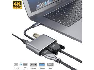Type C Hub USB C Docking Station Type C to HDMI USB3.0 VGA PD Adapter Compatible with Nintendo Switch/MacBook Pro/Air/ipad Pro 2018/Dell XPS/Samsung and More-Gray Type C Hub USB C Docking Station Type C to HDMI USB3.0 VGA PD Adapter Compatible with Nintendo Switch/MacBook Pro/Air/ipad Pro 2018/Dell XPS/Samsung and More-Gray