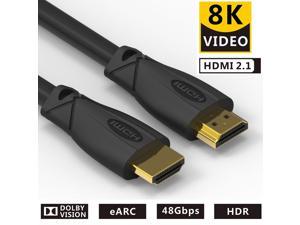 ESTONE Ultra 8K High Speed HDMI Cable  49Feet15Meter  Black 48Gbps 8K Dynamic HDR eARC  Compatible with Apple TV Samsung QLED TV
