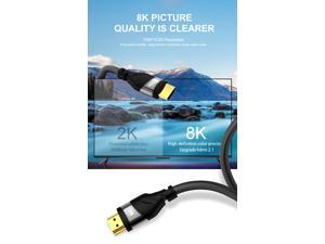 8K HDMI Cable 10ft  ESTONE High Speed 48Gbps HDMI 21 Cable  HDCP 228K HDR 3D UHD 8K 4K1080P Ethernet  Braided HDMI Cord  Audio Return Compatible TV Roku PC Xbox PS4