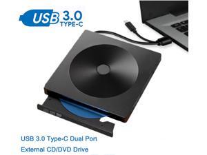 External CD DVD Drive USB 3.0 Type-C Portable Superdrive Burner Player Writer CD DVD +/- RW, Compatible with Windows 10 8 7 XP Vista Mac OS System for Mac Pro Air iMac Laptop External CD DVD Drive USB 3.0 Type-C Portable Superdrive Burner Player Writer CD DVD +/- RW, Compatible with Windows 10 8 7 XP Vista Mac OS System for Mac Pro Air iMac Laptop