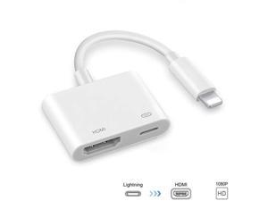 Compatible with iPhone iPad to HDMI Adapter Cable Digital AV Adapter 1080p HD TV Connector Cord Compatible with iPhone 8 Xs Max XR 7 6Plus iPad Pro Mini Air to TV Projector Monitor