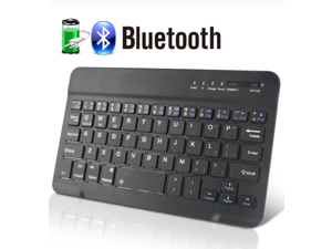 10” Mini Wireless Keyboard Bluetooth Keyboard For ipad Phone Tablet Rubber keycaps Rechargeable keyboard For Android ios Windows,Black