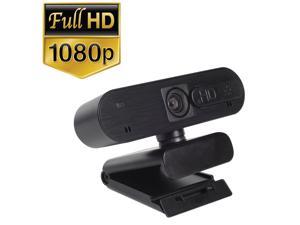 1080P Webcam, Dual Built-in Microphones & Privacy Cover, Full HD Video Camera for Computers PC Laptop Desktop, USB Plug and Play, Conference Study Video Calling, Skype