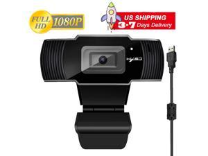 5MP HD Webcam 1080P, USB Desktop Laptop Camera with 76-Degree View Angle, Digital Web Camera with Stereo Microphone, Stream Webcam for Video Calling and Recording with Webcam Cover