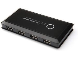 USB Switch, USB Switcher with 4 USB 2.0 Ports & 2 PC Ports for Mouse, Keyboard, Scanner, Printer, PCs with One-Button Switch and 2 Pack USB Cable and 1 Charging Cable, for Mac/Windows/Linux USB Switch, USB Switcher with 4 USB 2.0 Ports & 2 PC Ports for Mouse, Keyboard, Scanner, Printer, PCs with One-Button Switch and 2 Pack USB Cable and 1 Charging Cable, for Mac/Windows/Linux