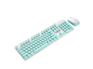 ESTONE N520 Mute Wireless Keyboard Mouse Combo, 2.4GHz Slim Full Size Mute Wireless Keyboard and Mouse Set with Number Pad and Nano Receiver for PC Laptop Windows, Quiet and Ergonomic (Green) ESTONE N520 Mute Wireless Keyboard Mouse Combo, 2.4GHz Slim Full Size Mute Wireless Keyboard and Mouse Set with Number Pad and Nano Receiver for PC Laptop Windows, Quiet and Ergonomic (Green)