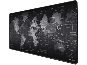 Extended Big Mouse Pad Gaming ,Large Desk Pad World Map , Large Desk Mat Game Mousepad,L 27.56 in * W 11.81 in Computer Desk Pad with Non-Slip Rubber Base,Desk Matt for Desktop
