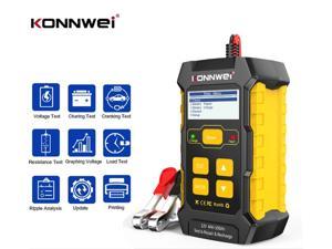 KONNWEI 3 in 1 Battery Charger, Car Battery Tester KW510 12V 5-Amp Fully Automatic Smart Charger Automotive Pulse Repair Maintainer, Trickle Charger Battery Desulfator w/Temp Compensation