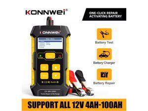 KONNWEI KW510 LCD Display Automotive Smart Battery Charger/Maintainer, 5A 12V Car Battery Charger, Automotive Pulse Repair Maintainer, Trickle Charger Battery Desulfator for Car, Motorcycle, Boat, ATV