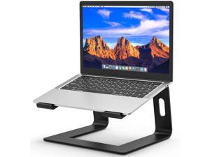 Laptop Stand Ergonomic Adjustable Notebook Stand Aluminum Portable Computer Riser with Foldable Desktop Laptop Holder Compatible with MacBook Air Pro All 10 to 16 Inch LaptopsBlack