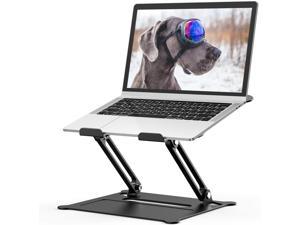 ESTONE Laptop Stand Aluminum Computer Riser Ergonomic Laptops Elevator for Desk Metal Holder Compatible with 10 to 17 Inches Notebook Computer Z19Black