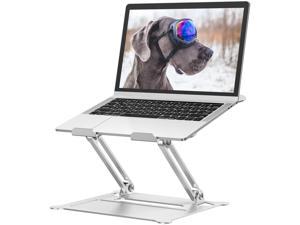 ESTONE Laptop Stand Aluminum Computer Riser Ergonomic Laptops Elevator for Desk Metal Holder Compatible with 10 to 17 Inches Notebook Computer Z19Silver