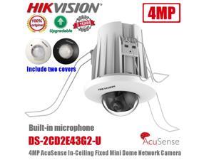 New Arrival Original Hikvision DS-2CD2E43G2-U Built-in microphone 4MP AcuSense POE Network In-Ceiling Embedded CCTV Camera Security, 4.0mm Fixed In-Ceiling Embedded Network Camera Upgradeable