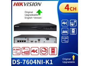 Hikvision NVR PoE 4CH 4k 8mp DS-7604NI-K1/4P DVR H.265 HDMI Network Video Camera Recorder Surveillance Recorder