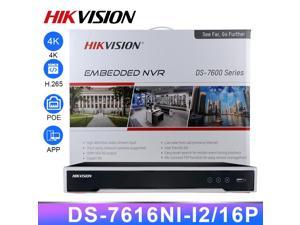 Original Hikvision English Version NVR Embedded Plug & Play NVR DS-7616NI-I2/16P Onvif Network Video Recorder Support 16Port POE